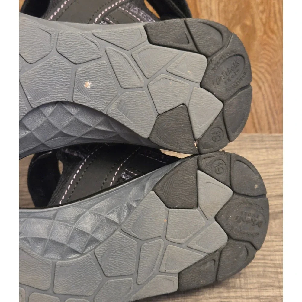 Dr Scholls Anna Sandals Womens Size 6.5‎ Black Purple Adjustable
